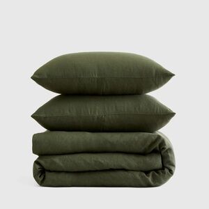 🌲Quince European Linen Duvet Cover Set in Pine